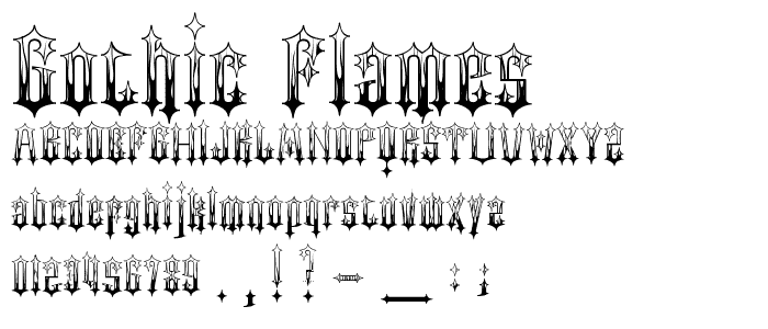 Gothic Flames font